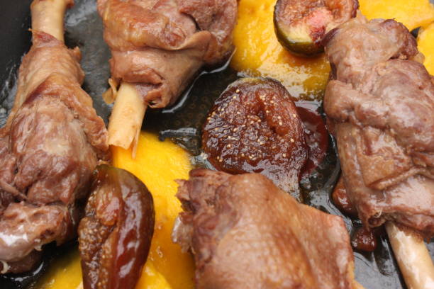 istock Duck leg confit mango and fig  French gastronomy 948380362