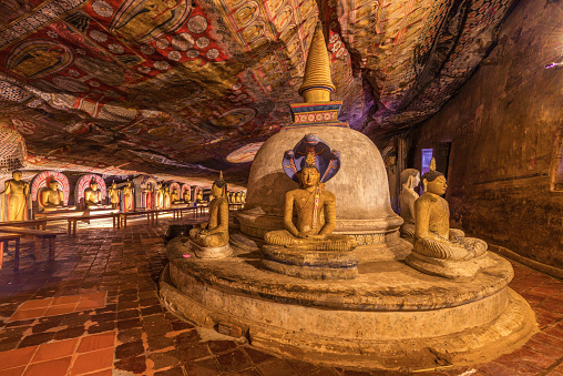 Golden Temple Dambulla, also known as the Dambulla Cave Temple.