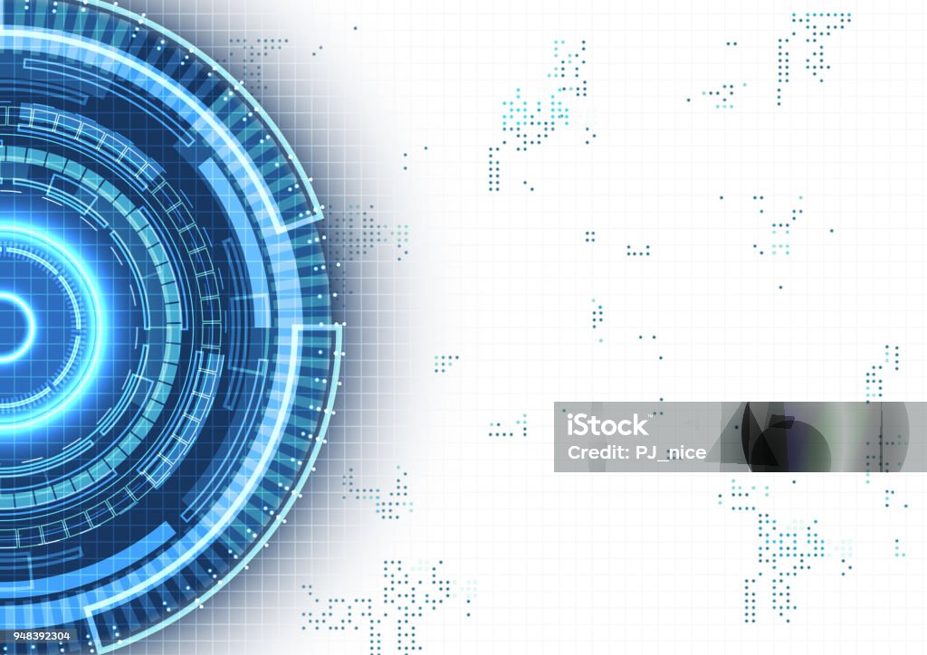 Blue Technology Digital Background Stock Illustration - Download Image Now  - Abstract, Backgrounds, Blue - iStock