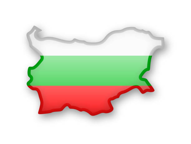 istock Bulgaria flag and contour of the country. 948399684