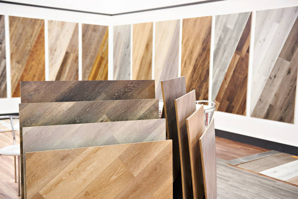 istock Decorative wooden panels in store 948404998