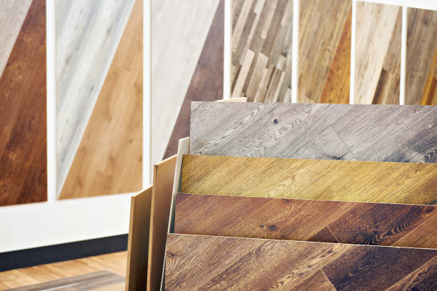 istock Decorative wooden panels in store 948405504