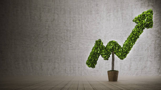 istock 3d rendering of a success concept arrow growing up 948408120