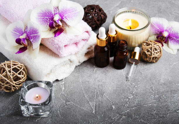 istock Spa concept with orchid flowers 948408132