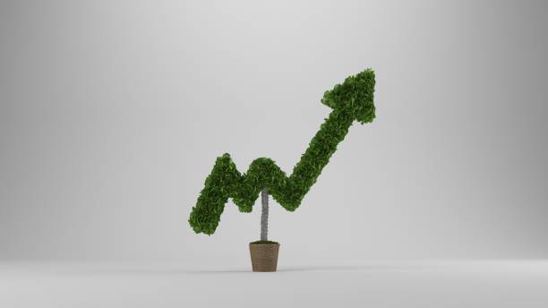 istock 3d rendering of a success concept arrow growing up 948411176