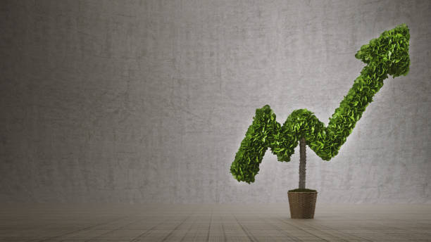 istock 3d rendering of a success concept arrow growing up 948411228