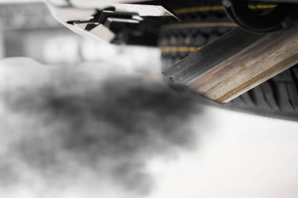 istock Exhaust from black car , air pollution concept. 948412108