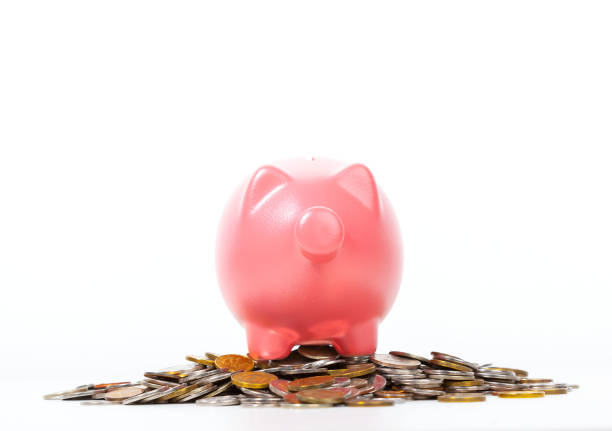 istock Piggy bank isolated on white background 948413054