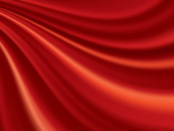 illustrations, cliparts, dessins animés et icônes de fond de soie rouge - satin red silk backgrounds