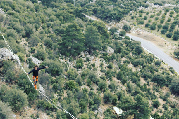 istock Walk a line in the sky.Turkish Highline Carnival in Antalya. 948415716