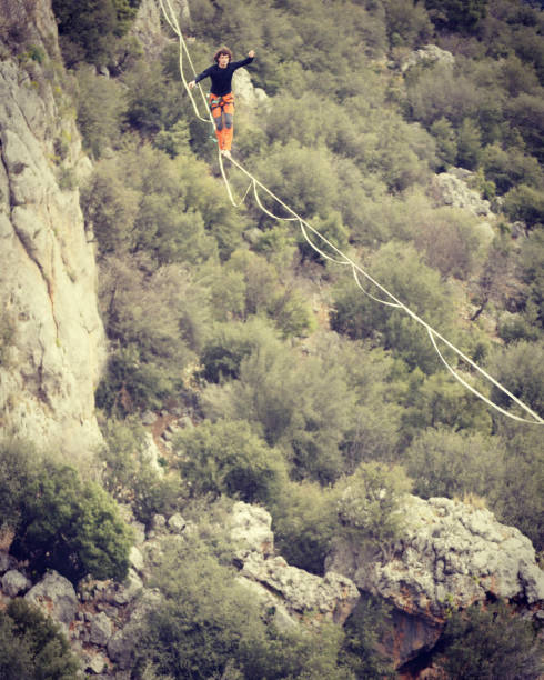 istock Walk a line in the sky.Turkish Highline Carnival in Antalya. 948415780
