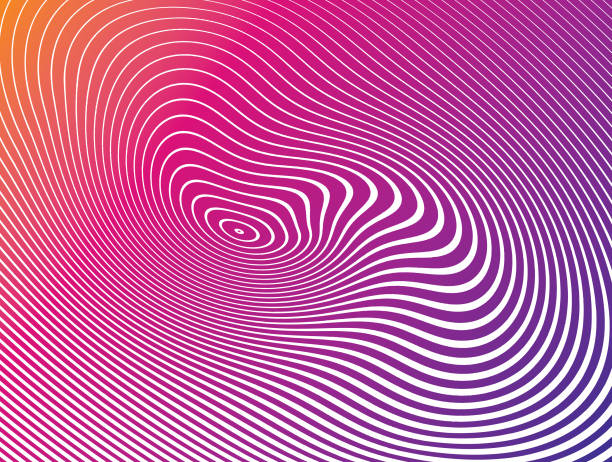 하프톤 패턴, 파문이 물결 라인의 추상적인 배경 - abstract communication wave pattern striped stock illustrations