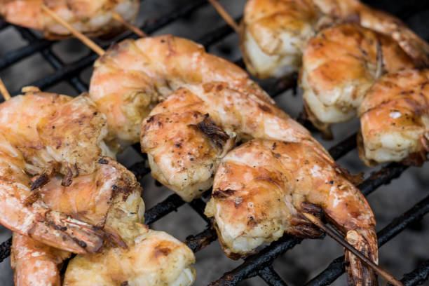istock Grilled shrimp skewers 948416158