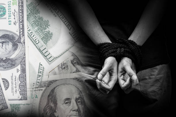 Trafficking concept with money background Trafficking concept with money background people trafficking stock pictures, royalty-free photos & images