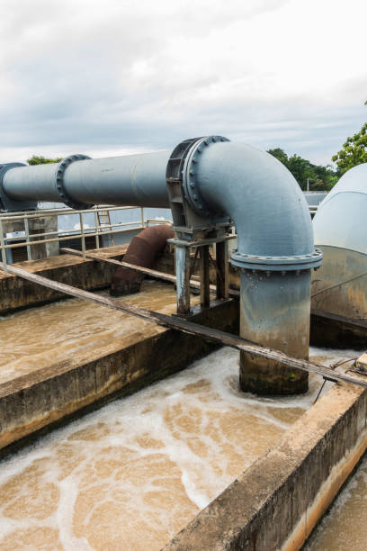 istock Raw water pipe in Water Treatment Plant 948424636