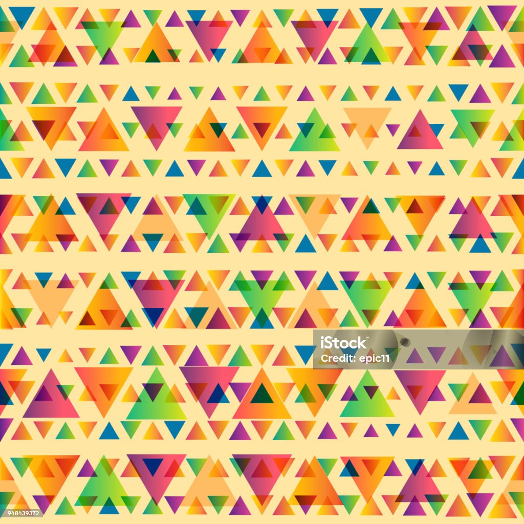 Vector Color Triangles Pattern Stock Illustration - Download Image Now ...