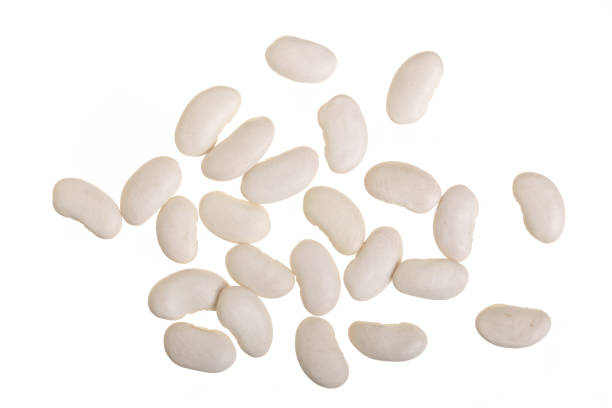 istock White kidney beans isolated on white background close up. Top view 948447562