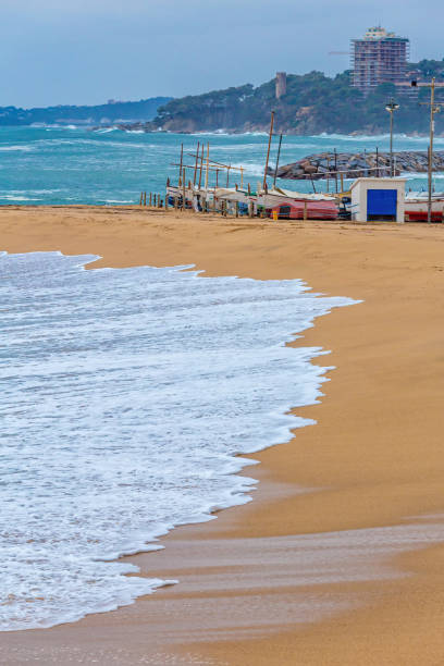 istock Beautiful big waves on the Spanish mediterranean coastal 948448588