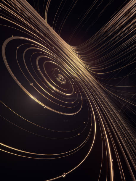 istock Abstract 3d rendering gold jewelry with shiny shapes beads on a dark background 948452320