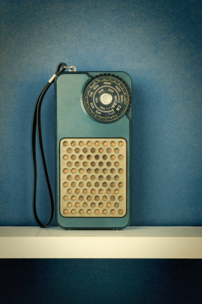 vitage russian radio on the white background