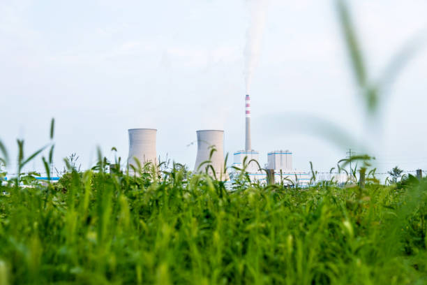 Cooling towers in nuclear power plant