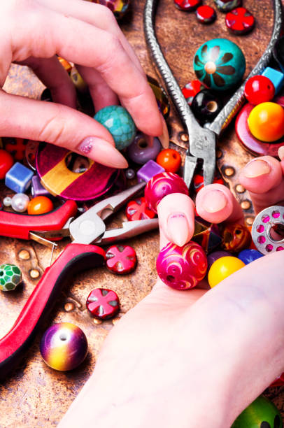 istock Making jewelry of beads 948465010