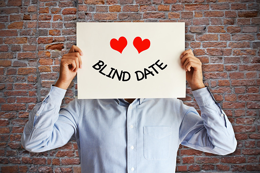 Young man prepared for a blind date