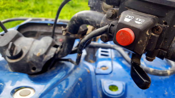 istock Button 4wd switch of a atv quad bike 948468802
