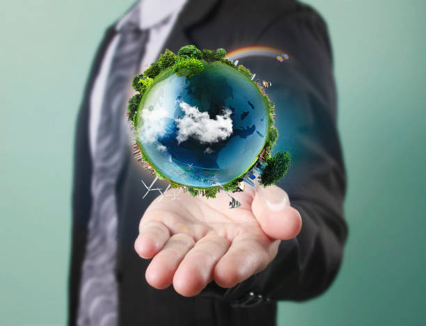 istock lobe ,earth in human hand, Earth image provided by Nasa 948480860