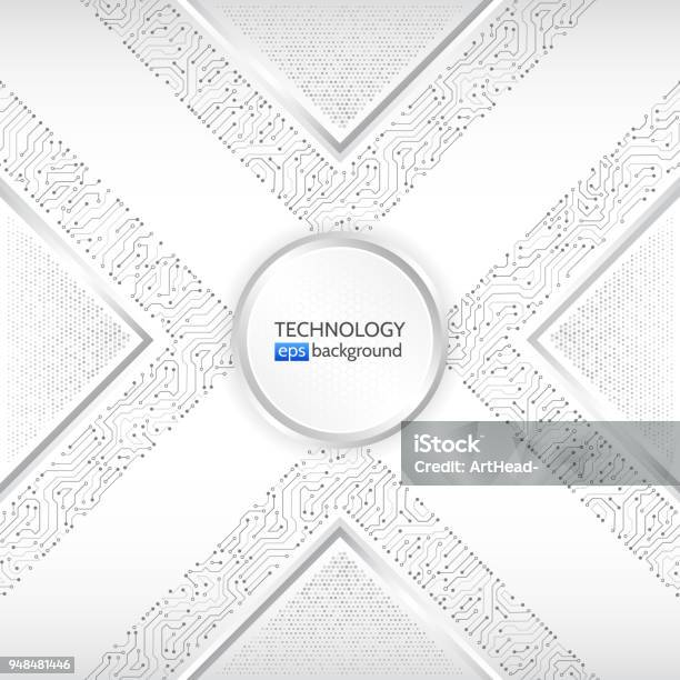 Hightech Technology Background Texture Stock Illustration - Download ...