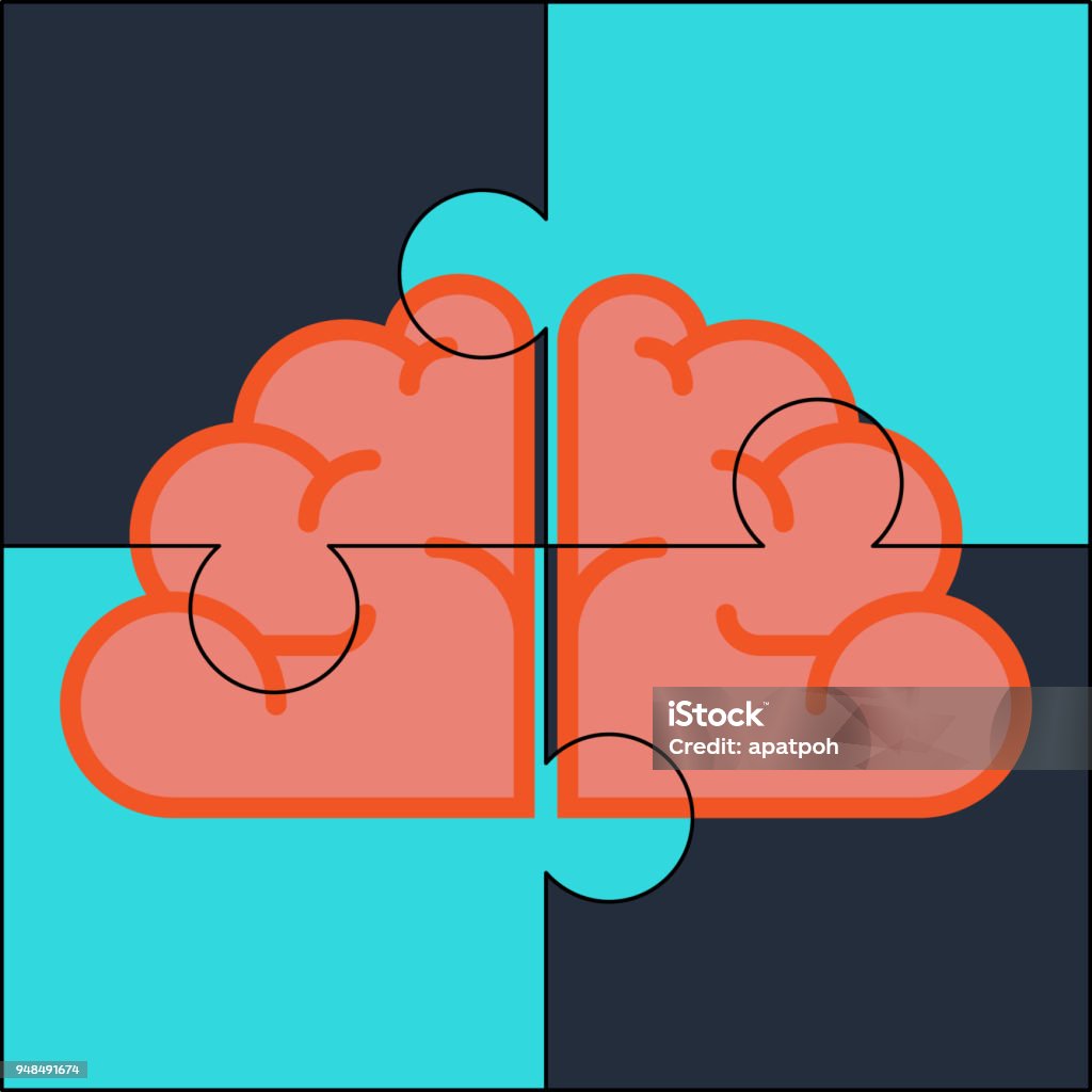 Brainless Solution Logical Solution Brain Puzzle Stock Illustration - Download Image Now ...