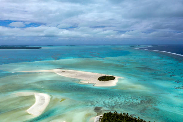 istock Polynesia Cook Island aitutaki lagoon tropical paradise aerial view 948498636
