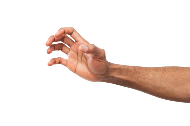 istock Male hand picking up something, cutout 948499466