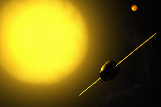 istock a spacecraft aproaching Venus and the sun 948502528
