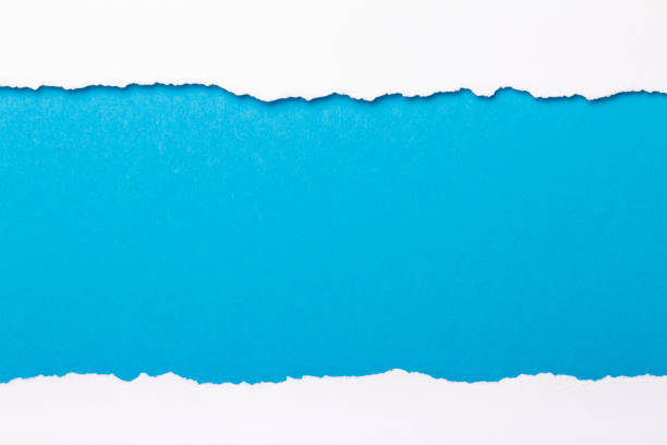 istock Ripped white paper with colored background with space for text 948503584