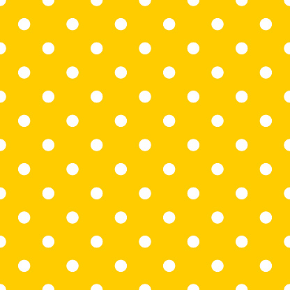 Dot pattern seamless design yellow and white. Pastel background vector.