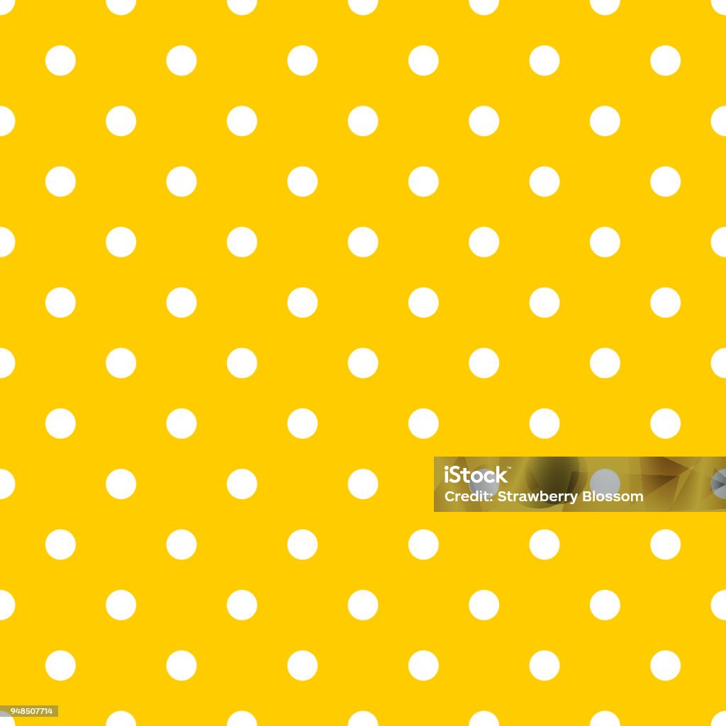 Dot pattern seamless design yellow and white. Pastel background vector. Yellow stock vector