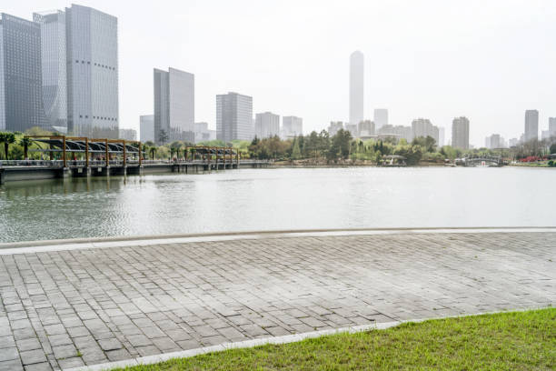 istock Urban architecture and lakeside landscape. 948511662