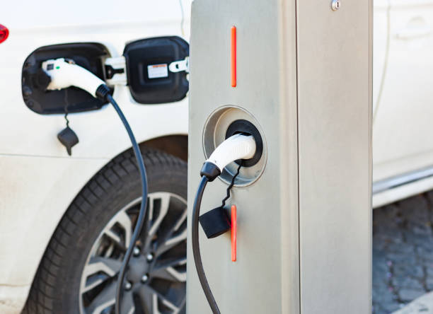 istock Power supply for electric car charging. 948515860