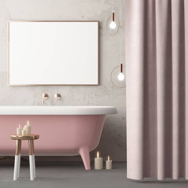 istock mock up bathroom in a modern style 3d 948516476