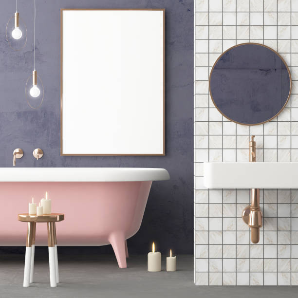 istock mock up bathroom in a modern style 3d 948516478