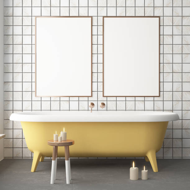 istock mock up bathroom in a modern style 3d 948516504