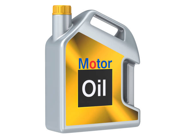 istock Gray plastic canister of motor oil. 3D render, isolated on white background. 948532430
