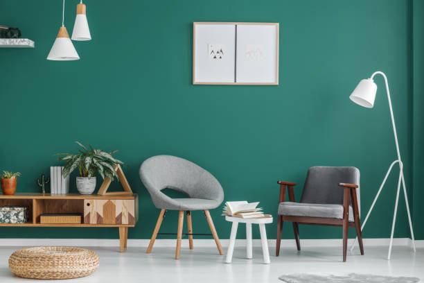 istock Posters in green living room 948539420
