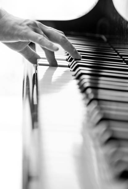 istock Woman hand playing piano 948542542