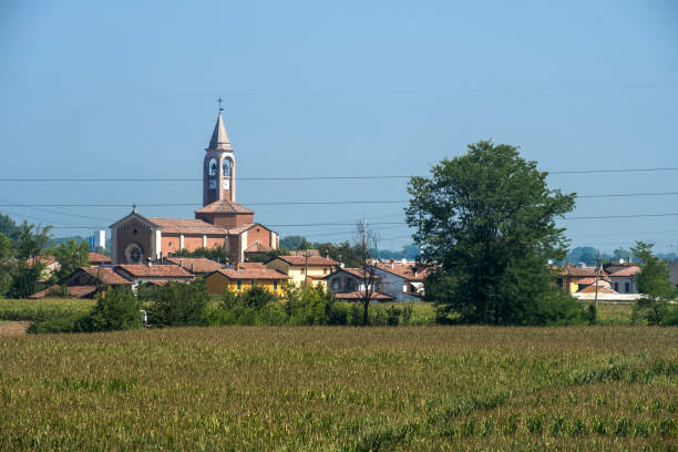 istock Rural landscape along the Po cycle path 948543872