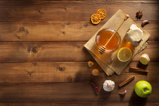 istock healthy food on wooden background 948551200