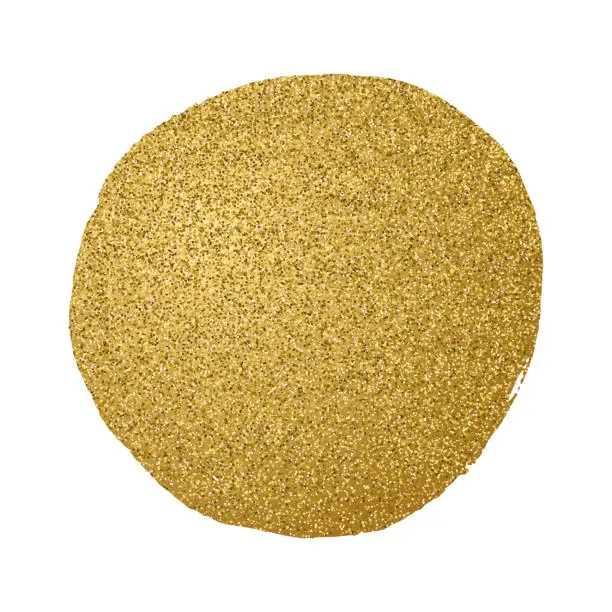 Vector illustration of Golden Glitter Circle