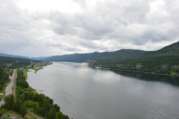 Yenisei river in Siberia