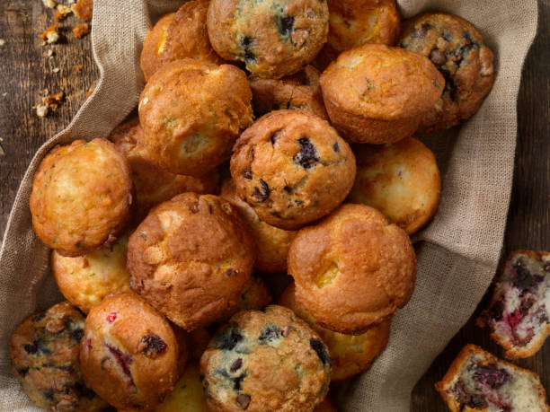 istock Basket of Homemade Muffins 948563720